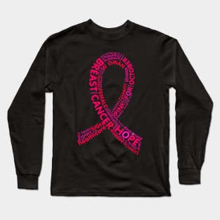 'Breast Cancer Sign' Cancer Awareness Shirt Long Sleeve T-Shirt